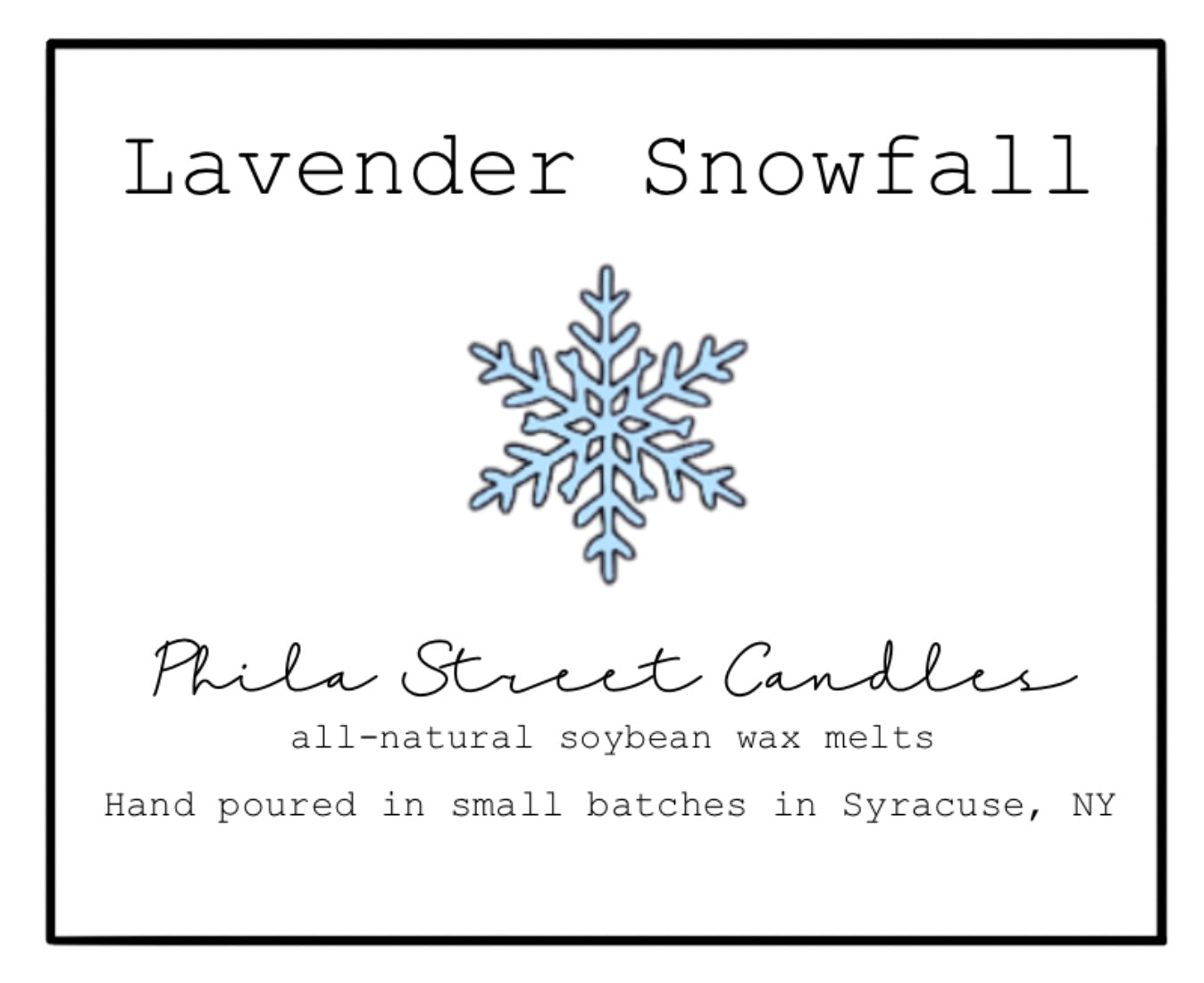 Lavender Snowfall wax melt