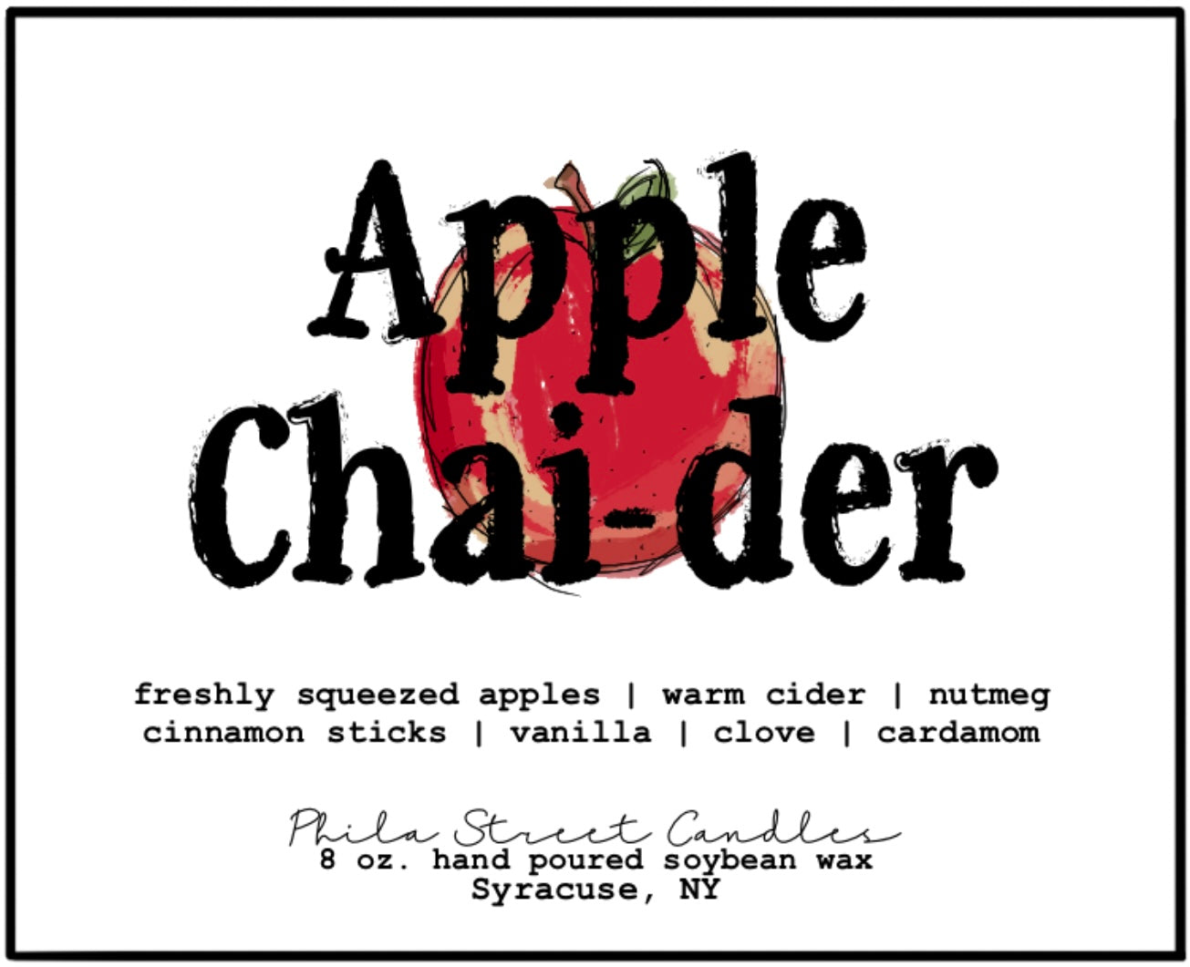 Apple Chai-der (8oz amber glass)