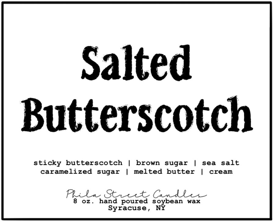 Salted Butterscotch (8oz clear glass)